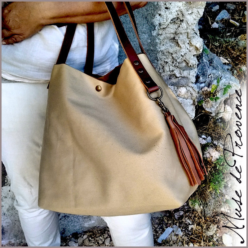 Reversible Tote Bag Camel Séance