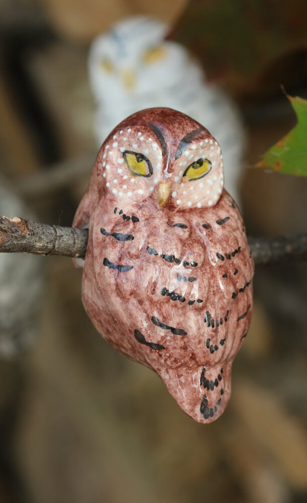 Handmade Ceramic Owl Pot Hangers from Provence Cera d'Art French Garden Decor - Plant Hugger