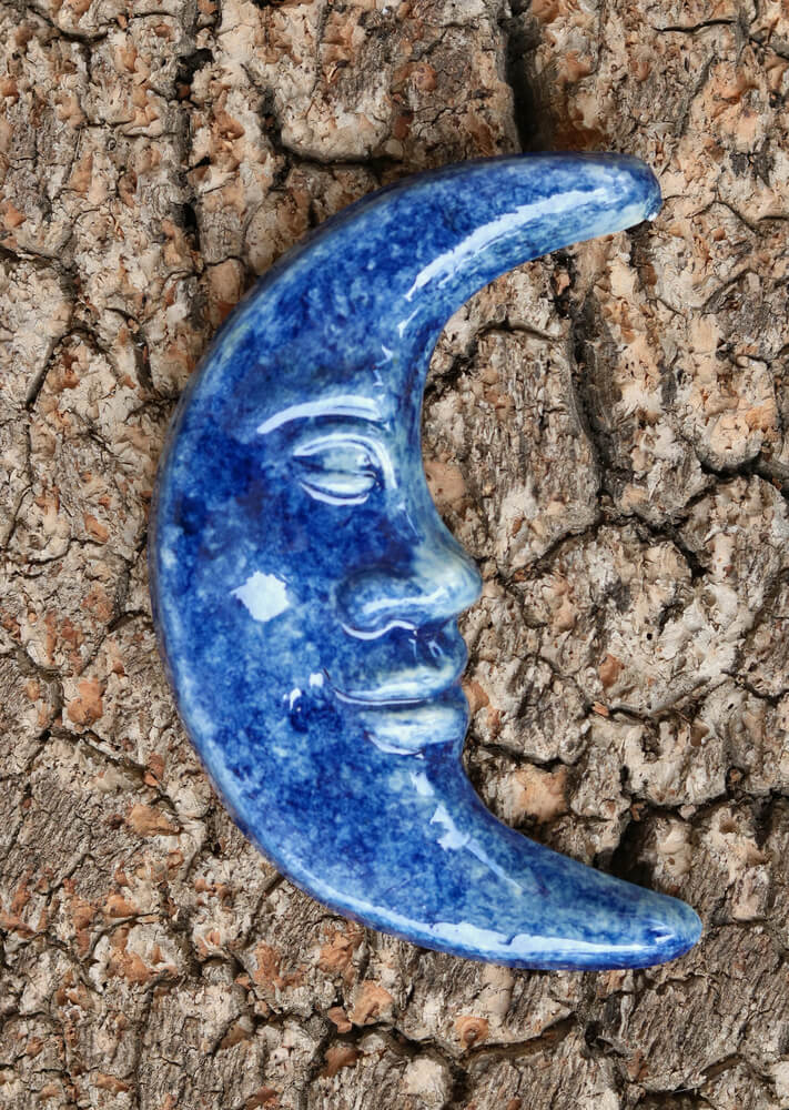 La Lune 4.5" Handmade Ceramic Moon from Provence - Cera d'Art French Artisan Garden Decor