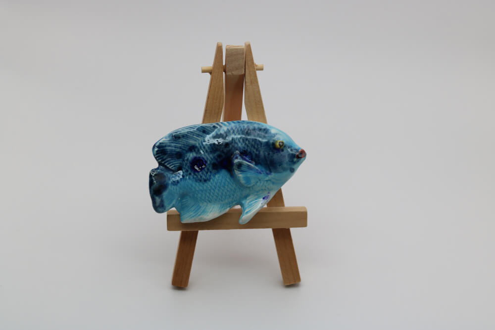 Blue French Artisan Made Mediterranean Fish Magnets - Cera d'Art Coastal Sea Decor