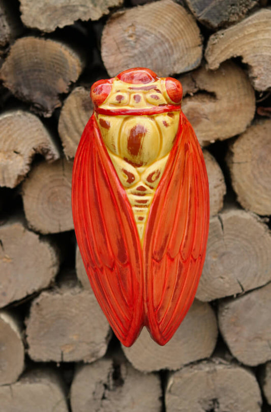 8.5" Handmade Ceramic Cicada Pocket Vases from Provence - Cera d'Art Decor