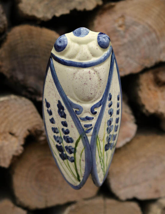 Ceramic Cicada Pocket Vase 6.7"