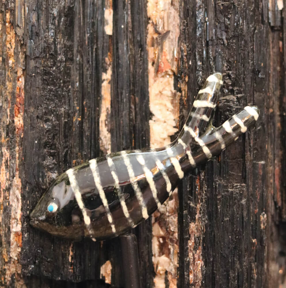 French Artisan Made Mediterranean Striped Fish Magnets - Cera d'Art Coastal Sea Decor