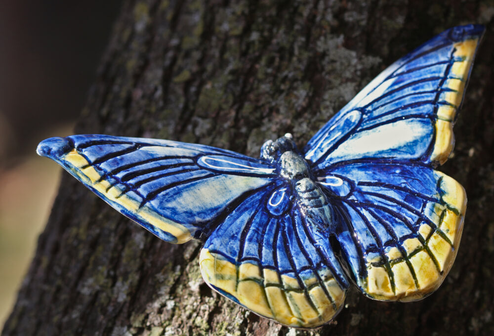 Handmade Ceramic Butterflies from Provence - Cera d'Art French Artisan Garden Decor