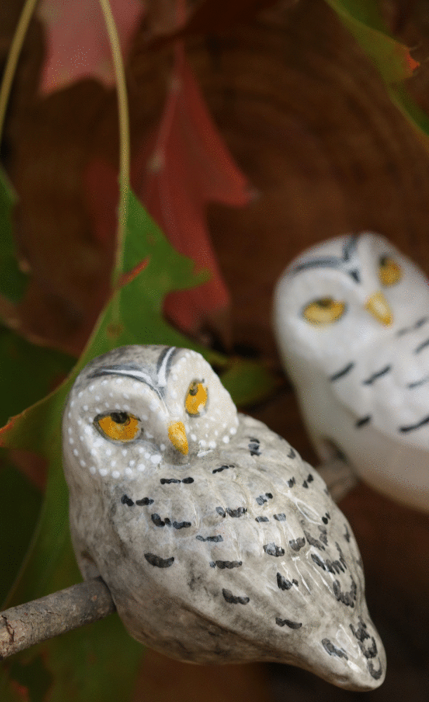 Handmade Ceramic Owl Pot Hangers from Provence Cera d'Art French Garden Decor - Plant Hugger