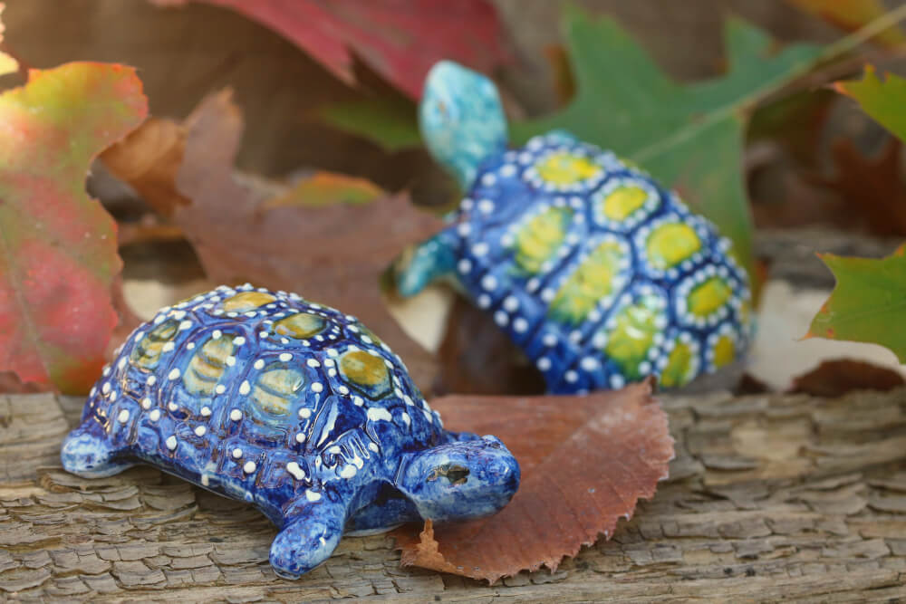 Handmade Ceramic Tortoises and Turtles from Provence - Cera d'Art Garden Decor