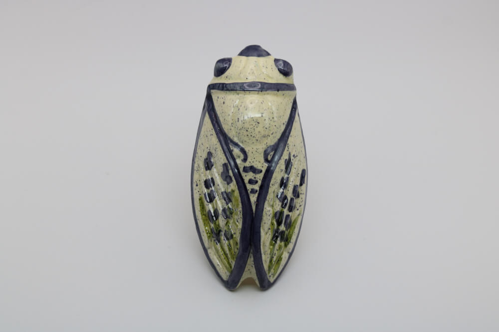 Handmade French Ceramic Cicada Wall Ornament from Provence - Cera d'Art Decor