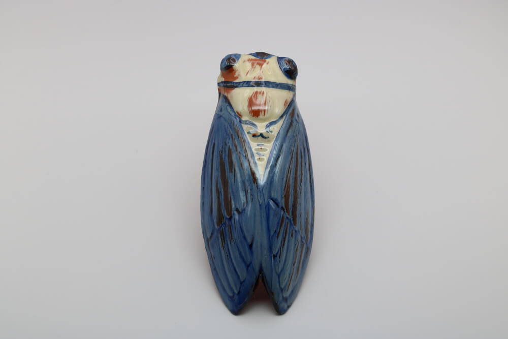 Decorative French Classic Handmade Ceramic Cicada Pocket Vase from Provence by Cera d'Art