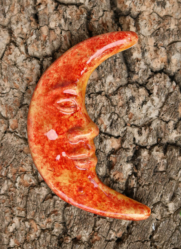 La Lune 4.5" Handmade Ceramic Moon from Provence - Cera d'Art French Artisan Garden Decor