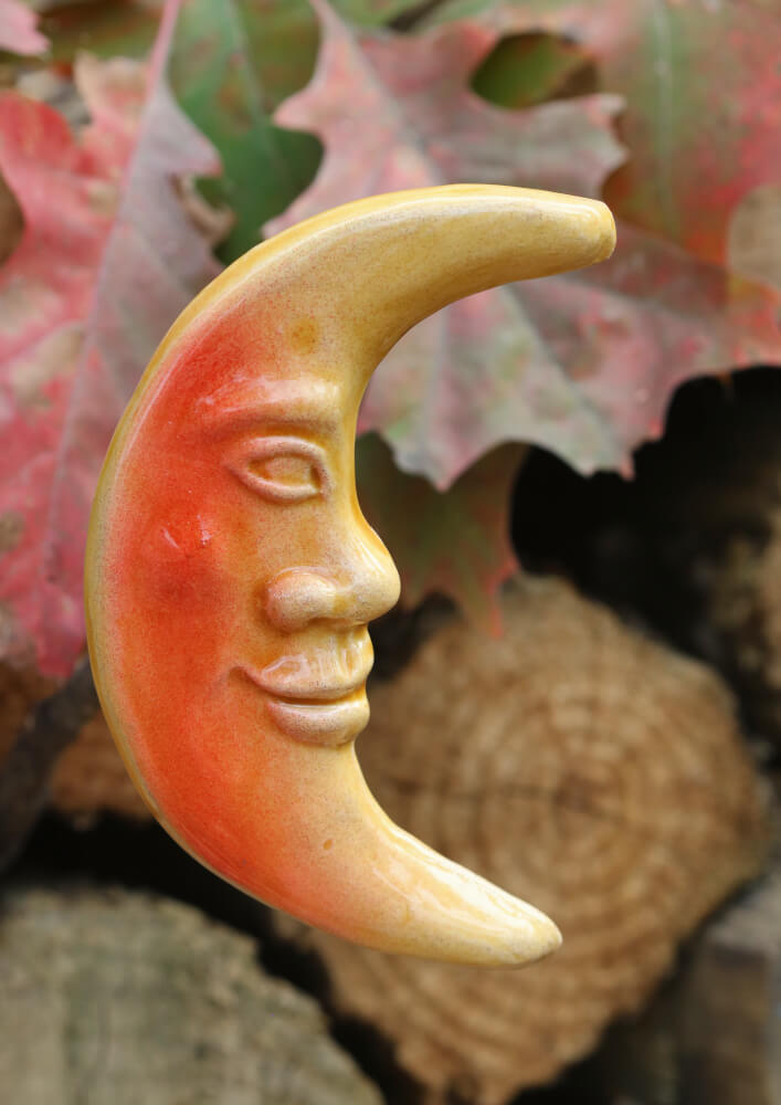La Lune 4.5" Handmade Ceramic Moon from Provence - Cera d'Art French Artisan Garden Decor