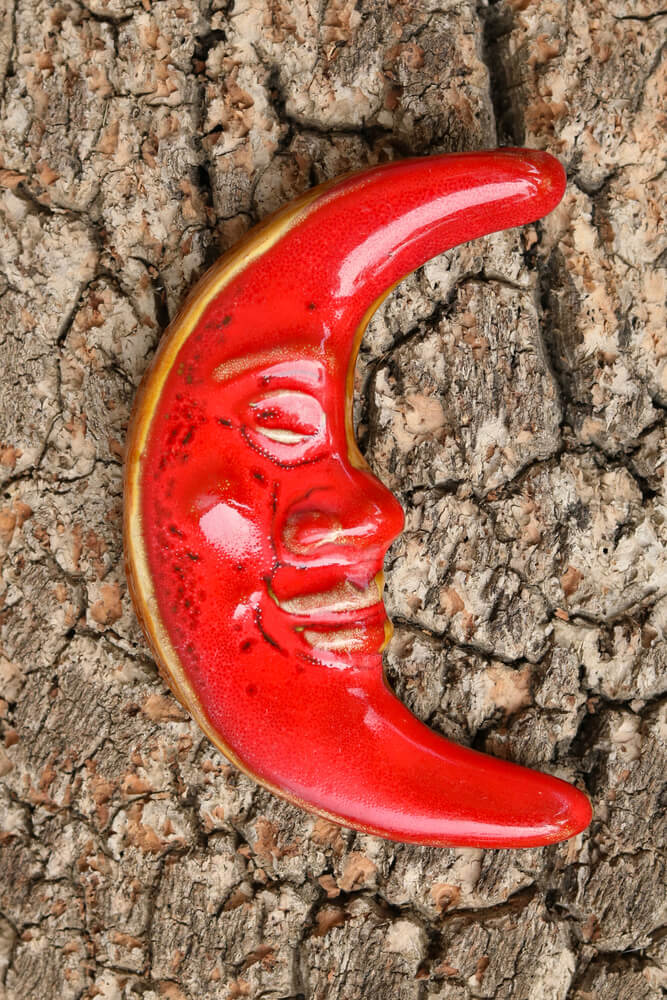 La Lune 4.5" Handmade Ceramic Moon from Provence - Cera d'Art French Artisan Garden Decor