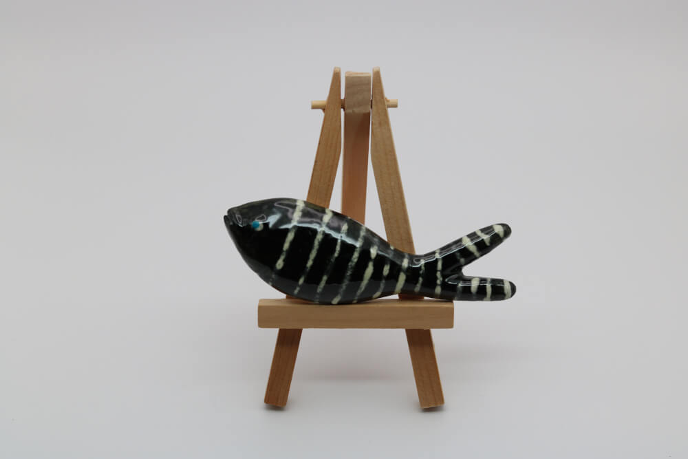 Striped French Artisan Made Mediterranean Fish Magnets - Cera d'Art Coastal Sea Decor