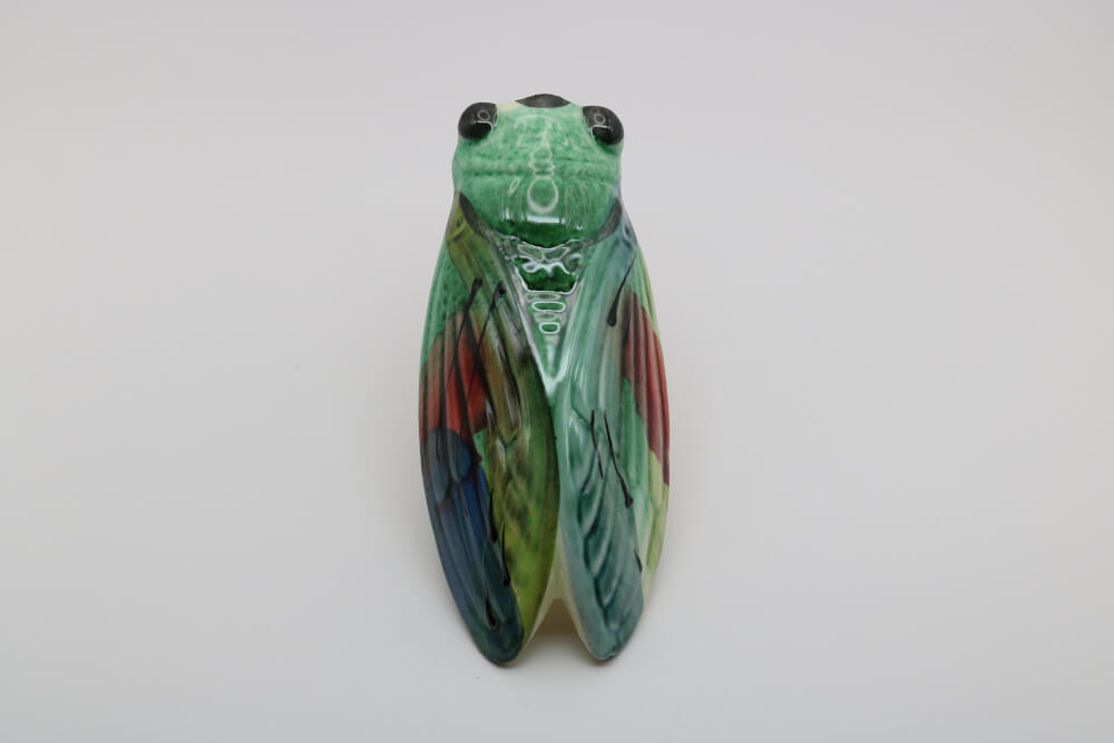 Decorative French Classic Handmade Ceramic Cicada Pocket Vase from Provence by Cera d'Art