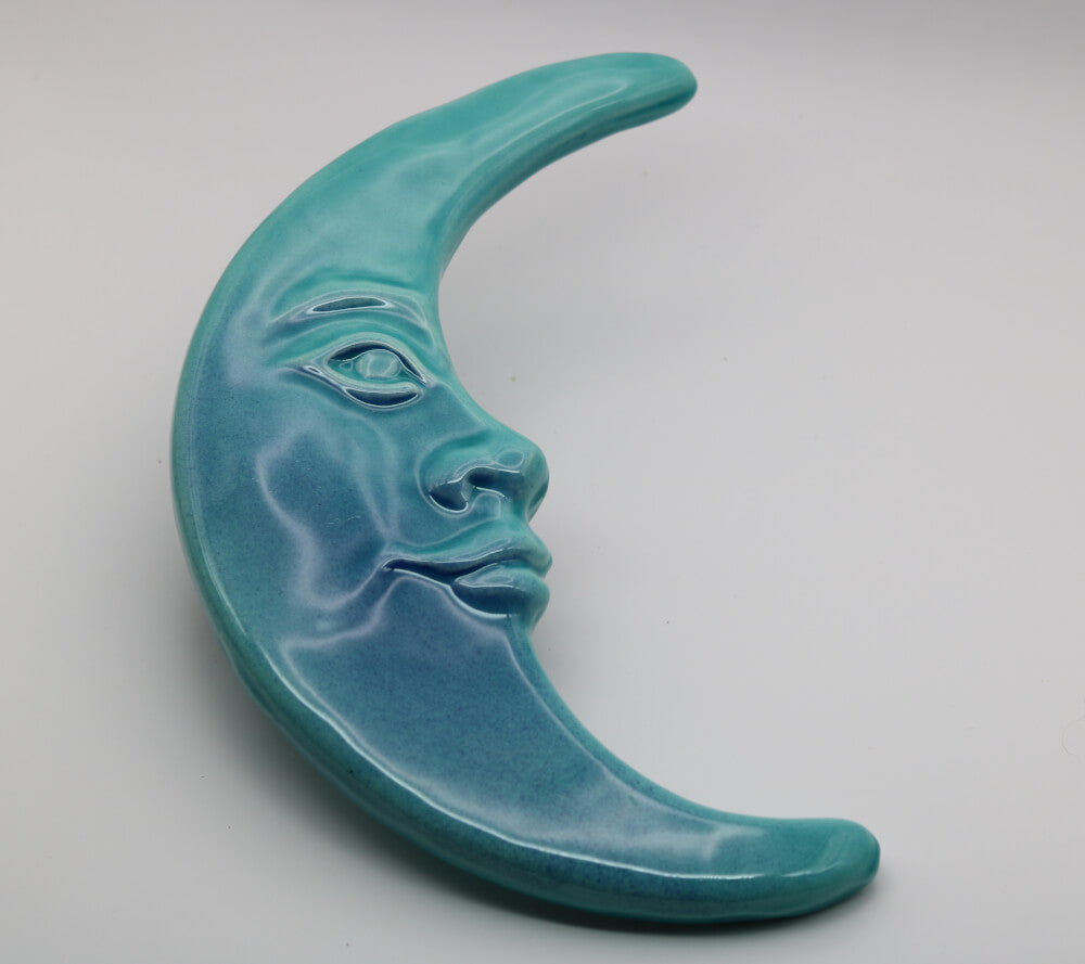 9" Handmade Ceramic Moon from Provence – Cera d'Art French Artisan Wall Decor Home and Garden