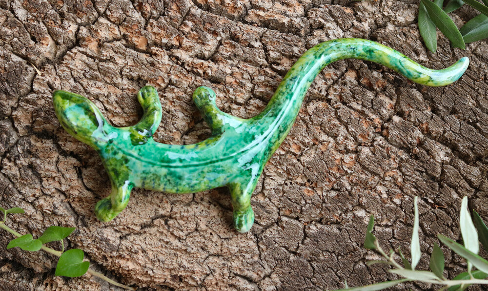 Handmade Ceramic Salamander from Provence – Cera d'Art French Artisan Wall Decor Home and Garden
