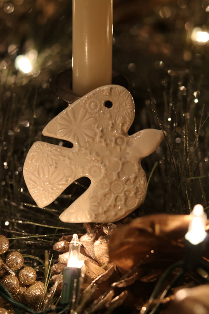 Handmade Ceramic Dove Christmas Tree Ornaments from Provence - Cera d'Art Decor - French Catholic Gifts