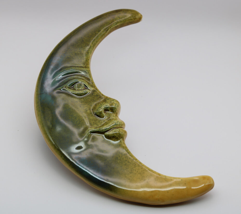 9" Handmade Ceramic Moon from Provence – Cera d'Art French Artisan Wall Decor Home and Garden