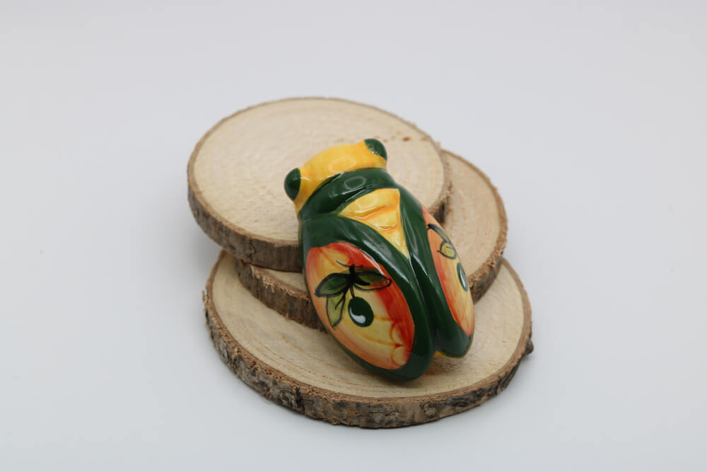 Yellow Green Mini Handmade Ceramic Cicada Wall Ornaments from Provence – Terres et Couleurs Decor Cigale