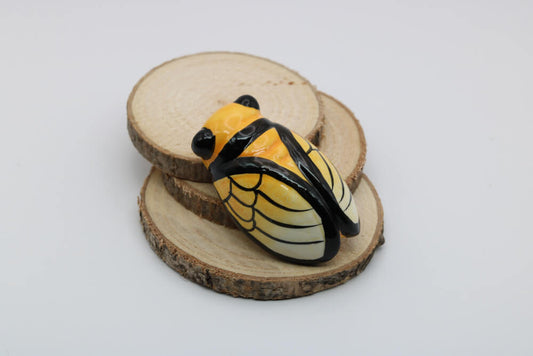 Yellow Mini Handmade Ceramic Cicada Wall Ornaments from Provence – Terres et Couleurs Decor Cigale
