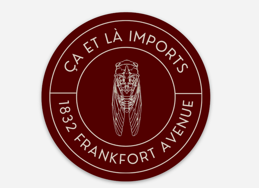 Ça et Là Imports Cicada Sticker - Die Cut Vinyl 3" x 3"