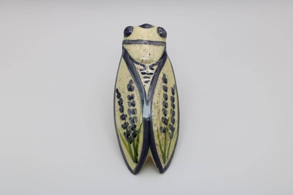 5.5" Handmade Ceramic Cicada Pocket Vases from Provence - Cera d'Art Decor