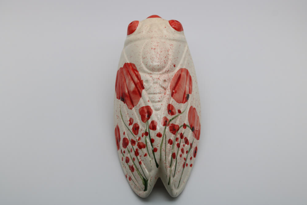 7.5" Handmade Ceramic Cicada Pocket Vases from Provence - Cera d'Art Home Decor