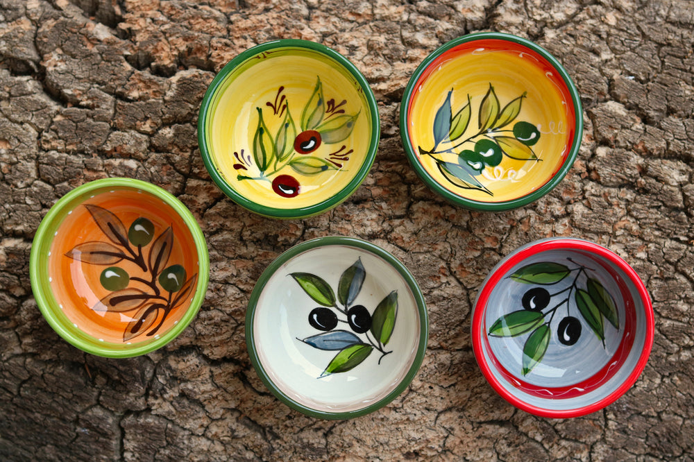 Ceramic Olive Bowls from Ca et La Imports, Terres et Couleurs Decor