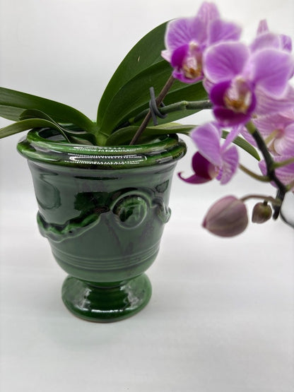 5" Handmade Ceramic Plant Pot Anduze - Cera d'Art French Artisan Decor