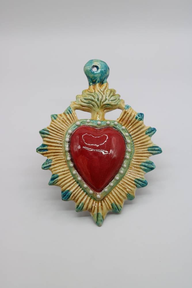 Handmade Sacred Heart Ex Votos from Provence - Cera d'Art French