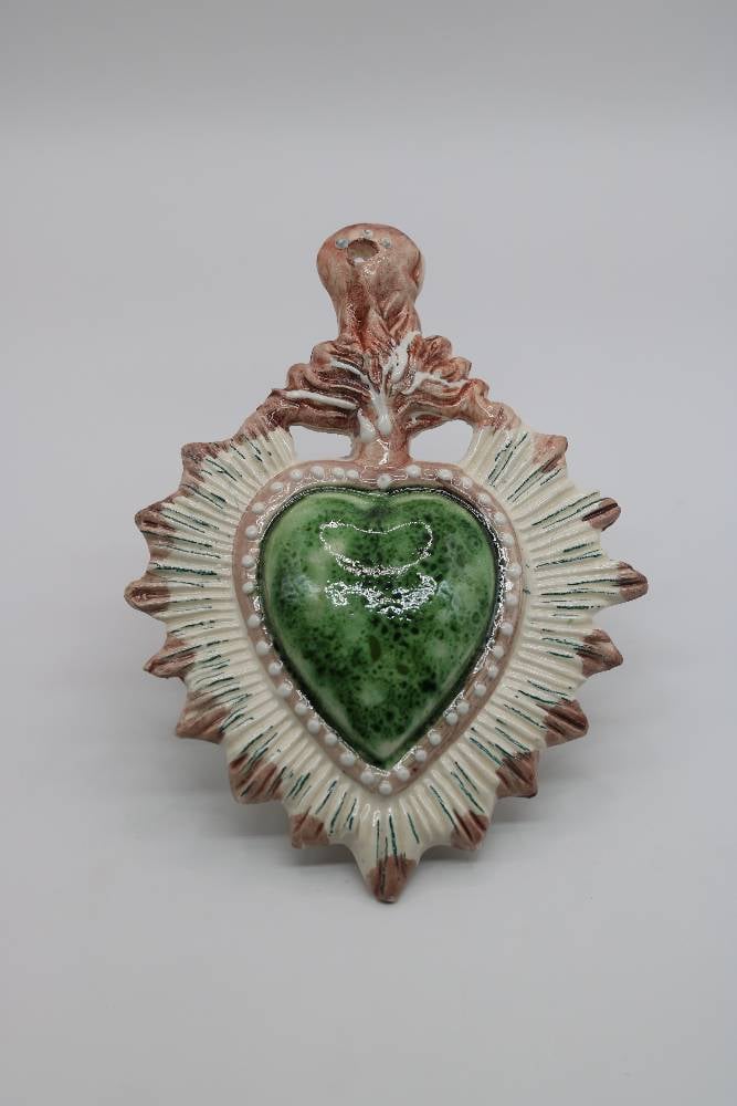 Handmade Sacred Heart Ex Votos from Provence - Cera d'Art French