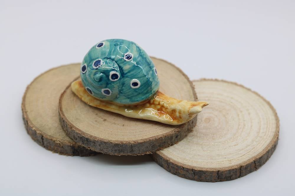 Handmade Ceramic Snails from Provence - Cera d'Art Whimsical Garden Decor