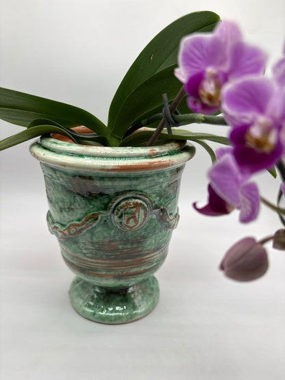 5" Handmade Ceramic Plant Pot Anduze - Cera d'Art French Artisan Decor