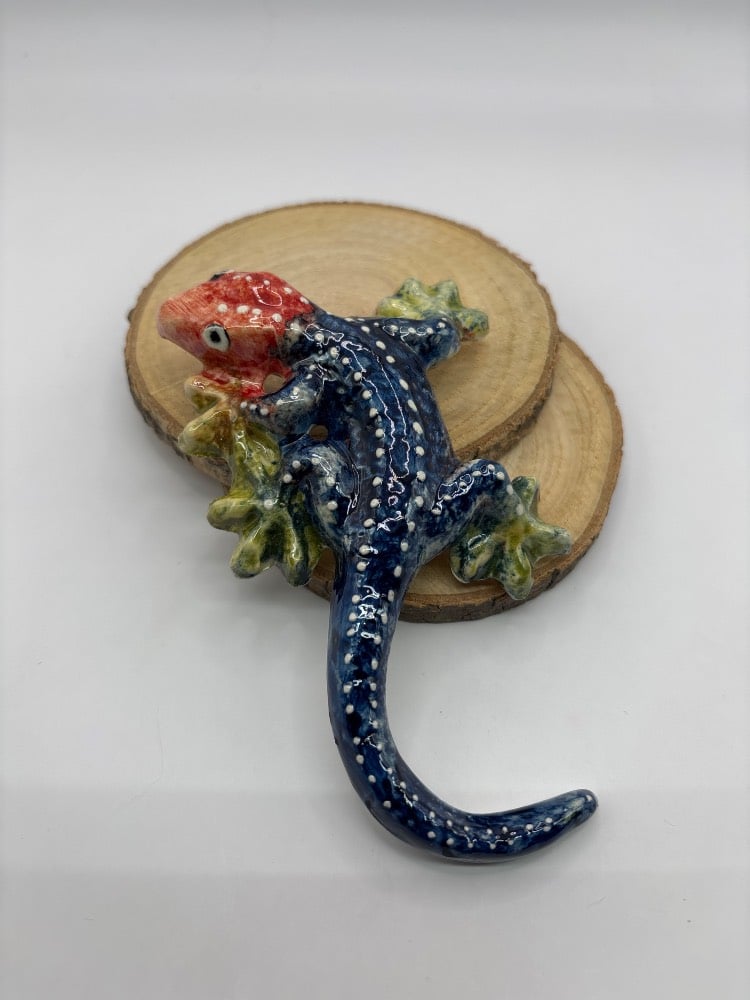 5" Handmade Ceramic Gecko from Provence – Cera d'Art French Artisan Decor