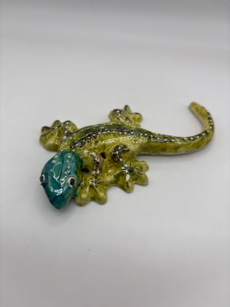 5" Handmade Ceramic Gecko from Provence – Cera d'Art French Artisan Decor