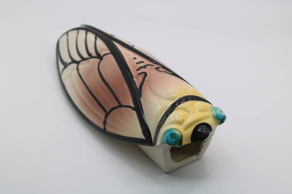 8.5" Handmade Ceramic Cicada Pocket Vases from Provence - Cera d'Art Decor
