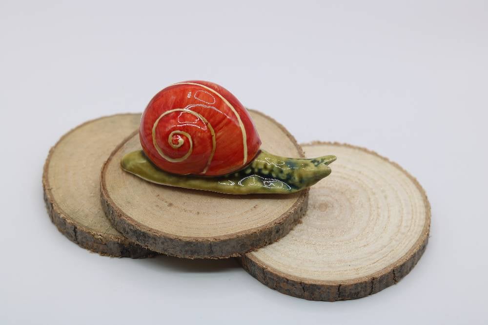 Handmade Ceramic Snails from Provence - Cera d'Art Whimsical Garden Decor