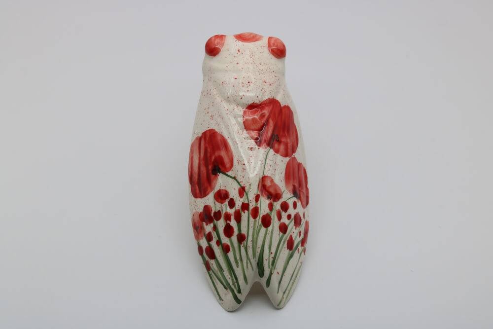 5.5" Handmade Ceramic Cicada Pocket Vases from Provence - Cera d'Art Decor