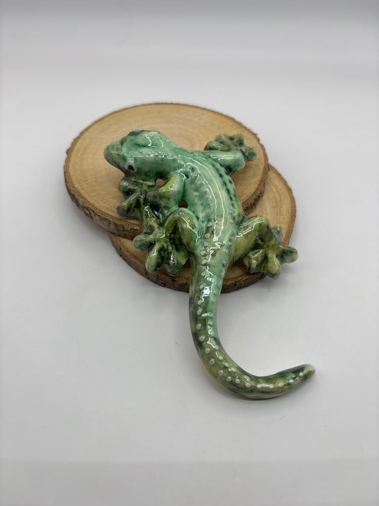 5" Handmade Ceramic Gecko from Provence – Cera d'Art French Artisan Decor
