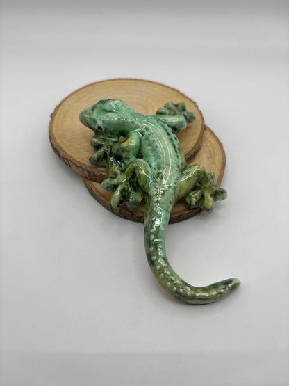 5" Handmade Ceramic Gecko from Provence – Cera d'Art French Artisan Decor