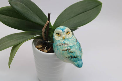 Handmade Ceramic Owl Pot Hangers from Provence - Cera d'Art Garden Decor