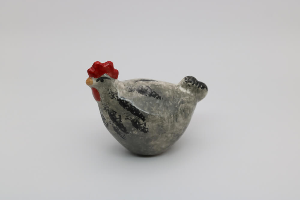 Gray Handmade Ceramic Chickens from Provence - Cera d'Art French Decor Hens