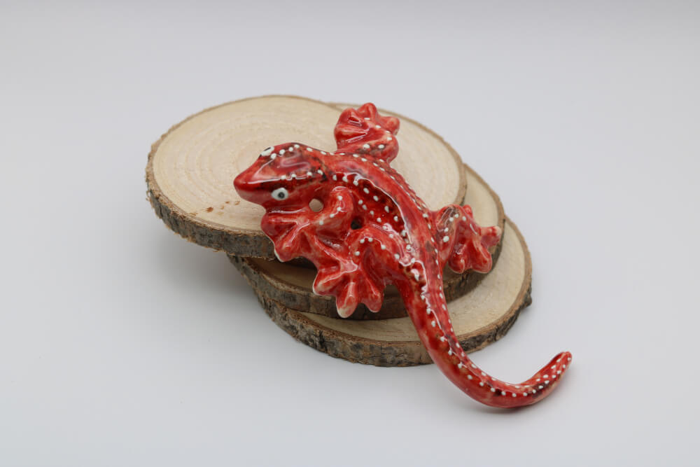 5" Handmade Ceramic Gecko from Provence – Cera d'Art French Artisan Decor