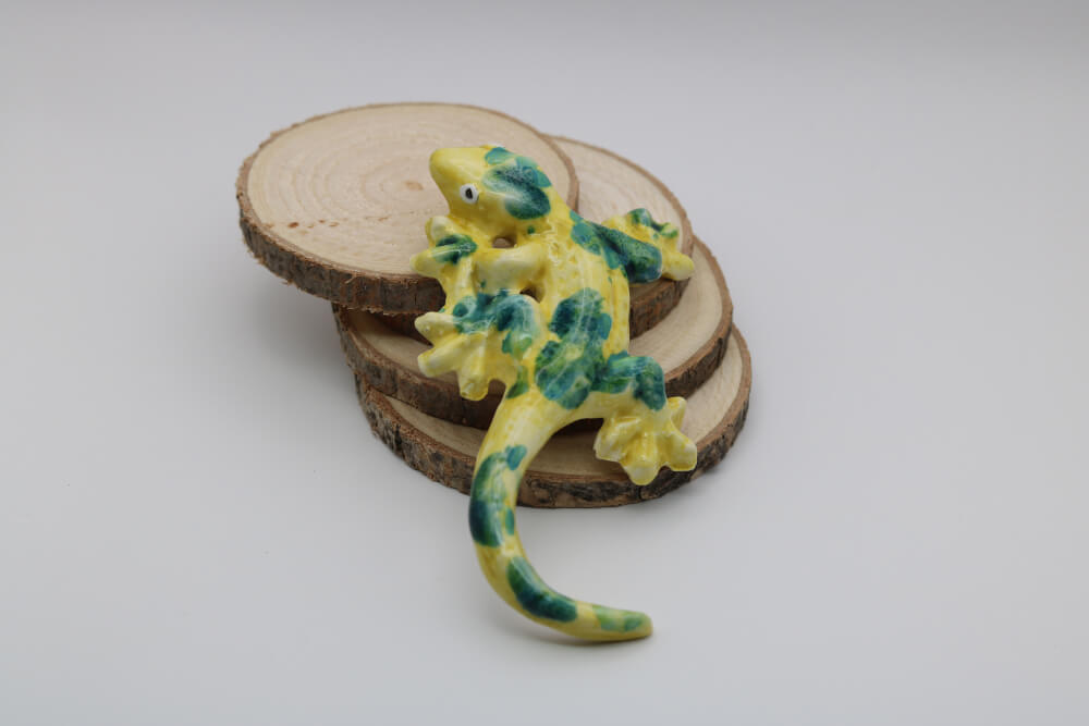 5" Handmade Ceramic Gecko from Provence – Cera d'Art French Artisan Decor