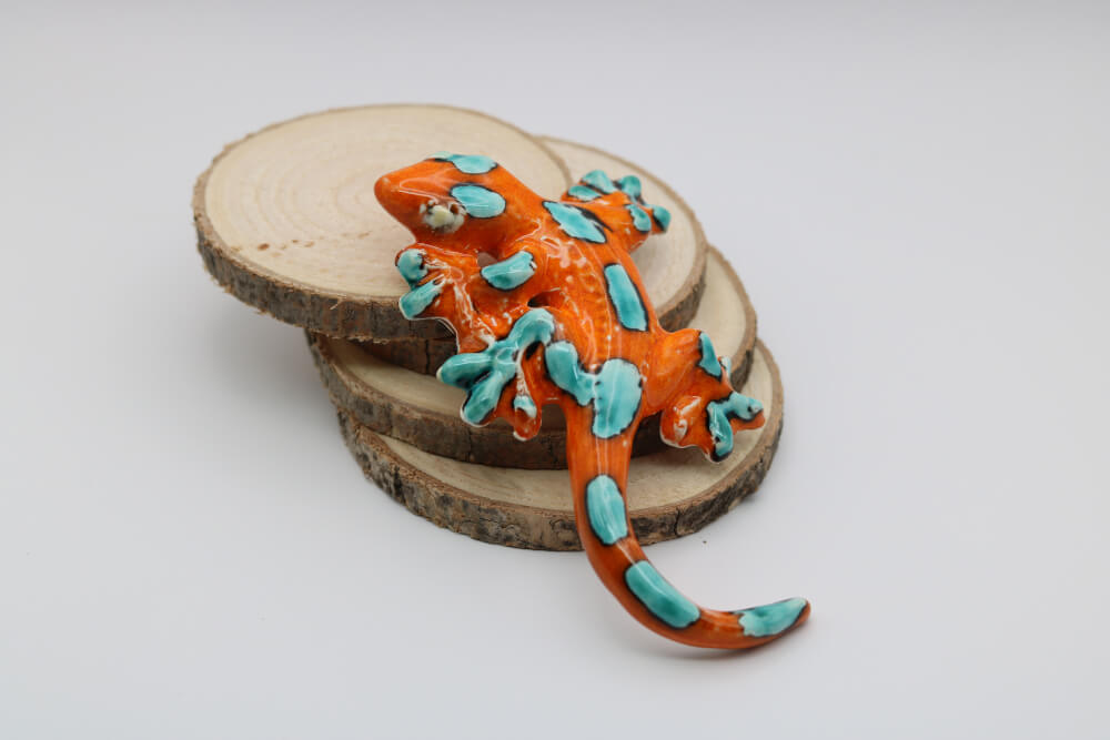 5" Handmade Ceramic Gecko from Provence – Cera d'Art French Artisan Decor