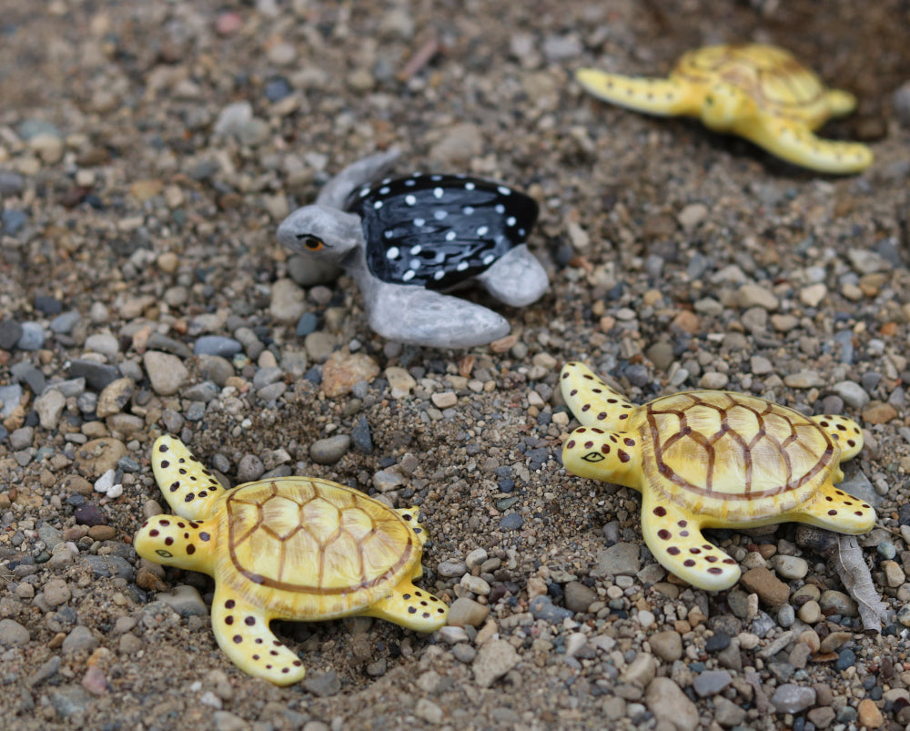 Mini Ceramic French Mediterranean Sea Turtle Magnets