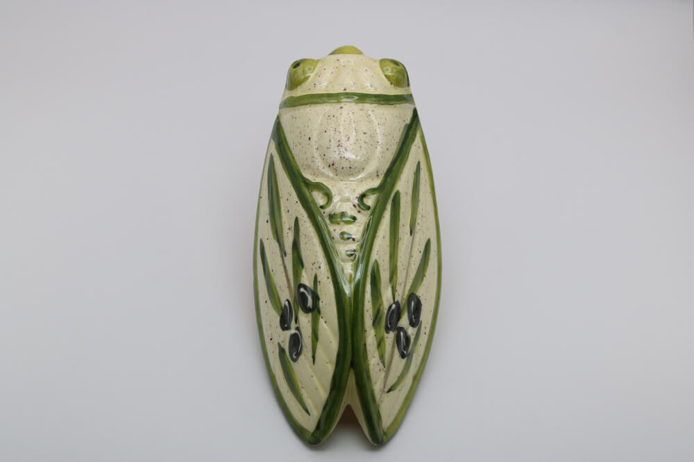 Cera D'art French Ceramic Cicada Pocket Vase from Provence