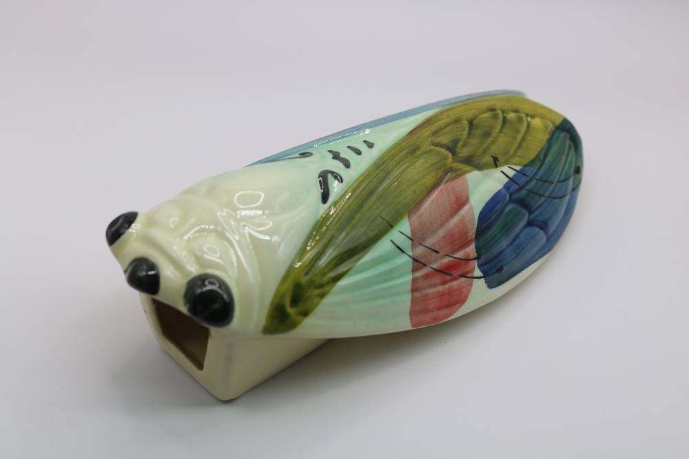 8.5" Handmade Ceramic Cicada Pocket Vases from Provence - Cera d'Art Decor