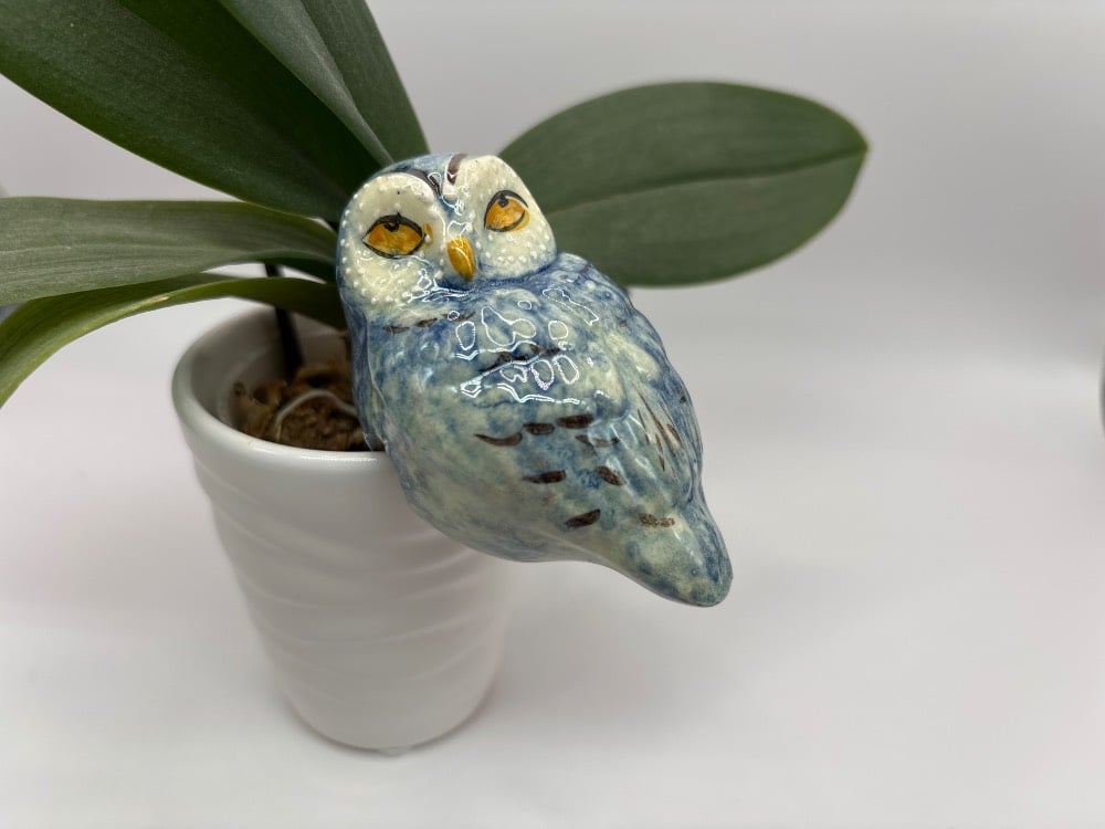 Handmade Ceramic Owl Pot Hangers from Provence - Cera d'Art Garden Decor