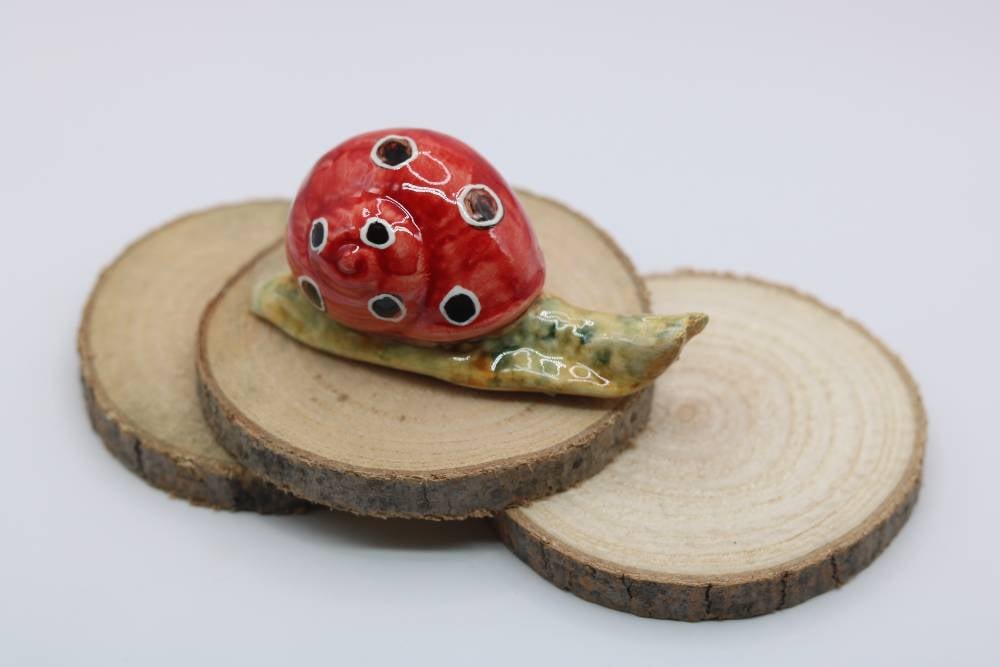 Handmade Ceramic Snails from Provence - Cera d'Art Whimsical Garden Decor