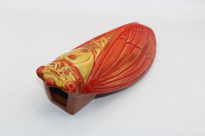 8.5" Handmade Ceramic Cicada Pocket Vases from Provence - Cera d'Art Decor